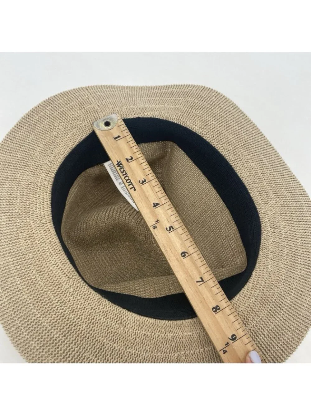 Prana Cybil Knit Hemp Organic Cotton Poly Blend Aztec Print Fedora Sun Hat